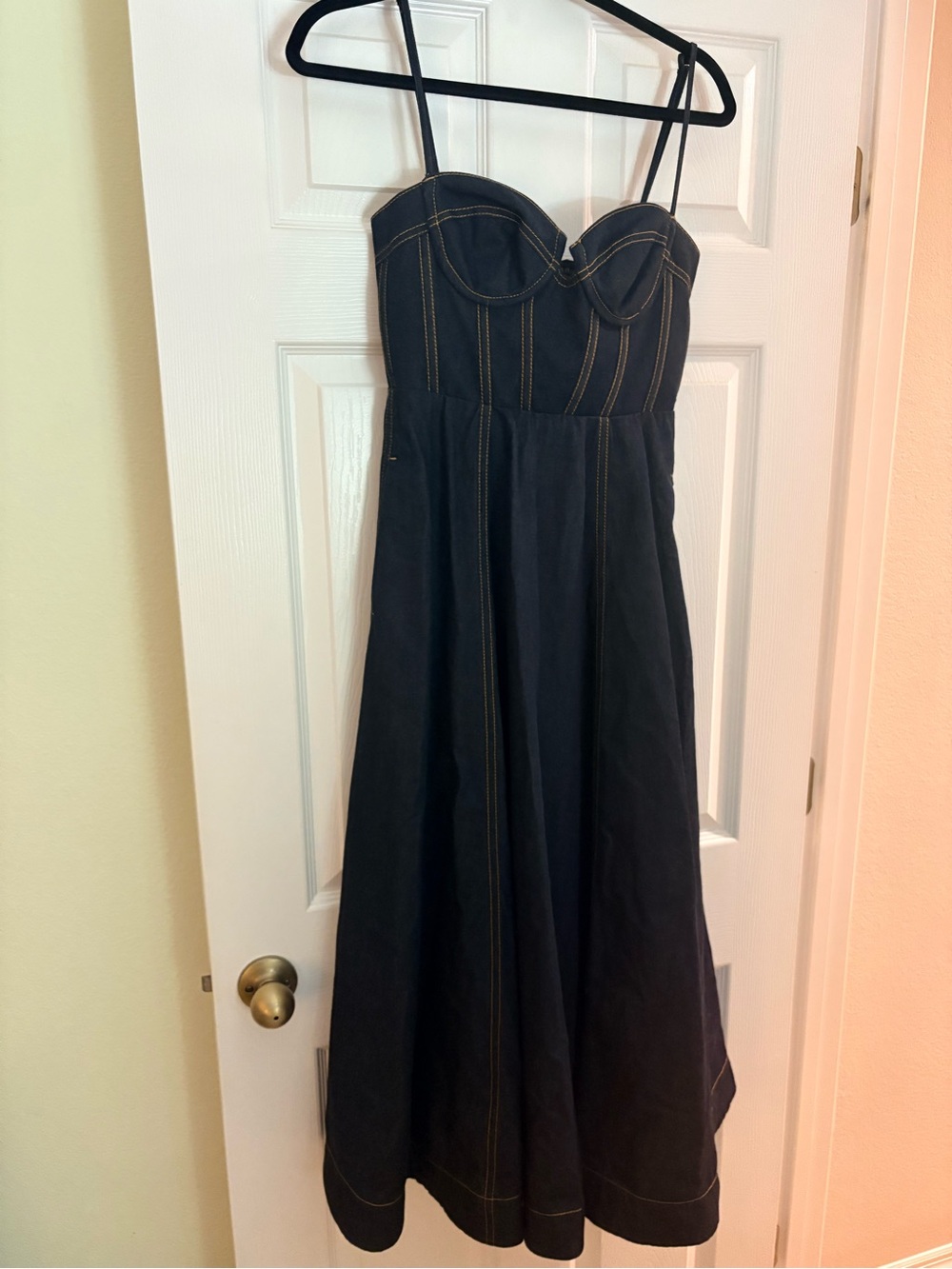 Zimmermann Crush Denim Corset Dress Size 0 - Picture 2 of 3